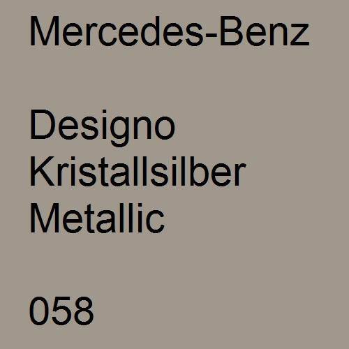 Mercedes-Benz, Designo Kristallsilber Metallic, 058.